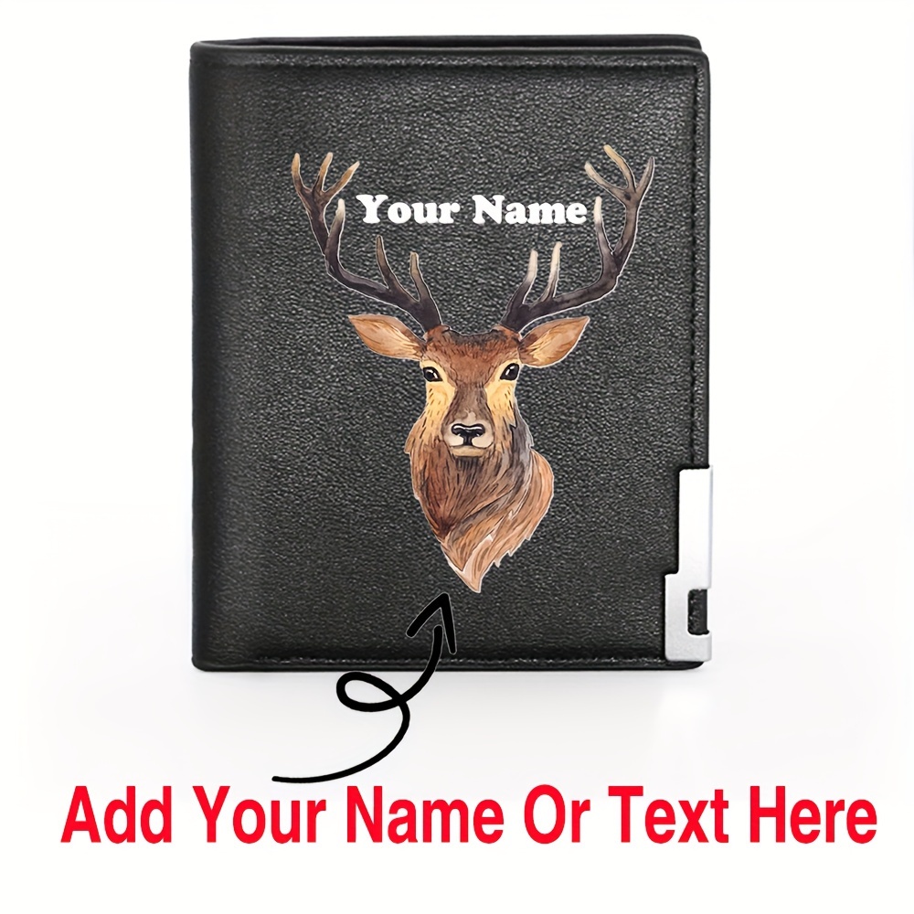 

Customized Deer Men', Chhyhl Brand, Leather, , Non-woven Fabric, Hand Washable, Polyester, Personalized Card Holder For Men