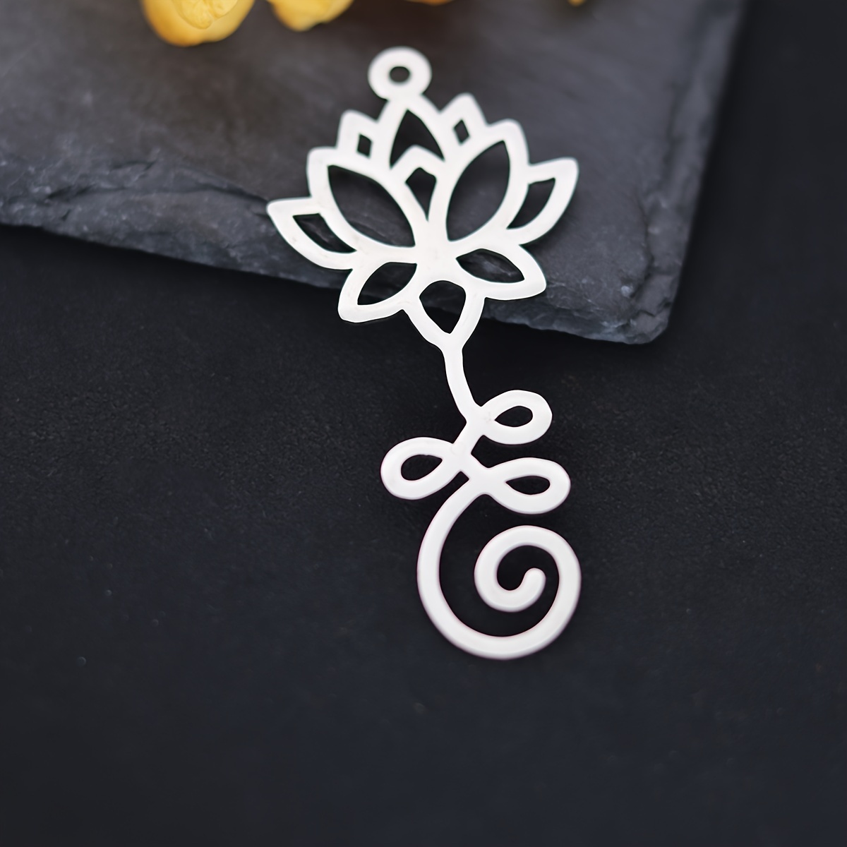 3pcs Unalome Yoga Stainless Steel Pendant Charms
