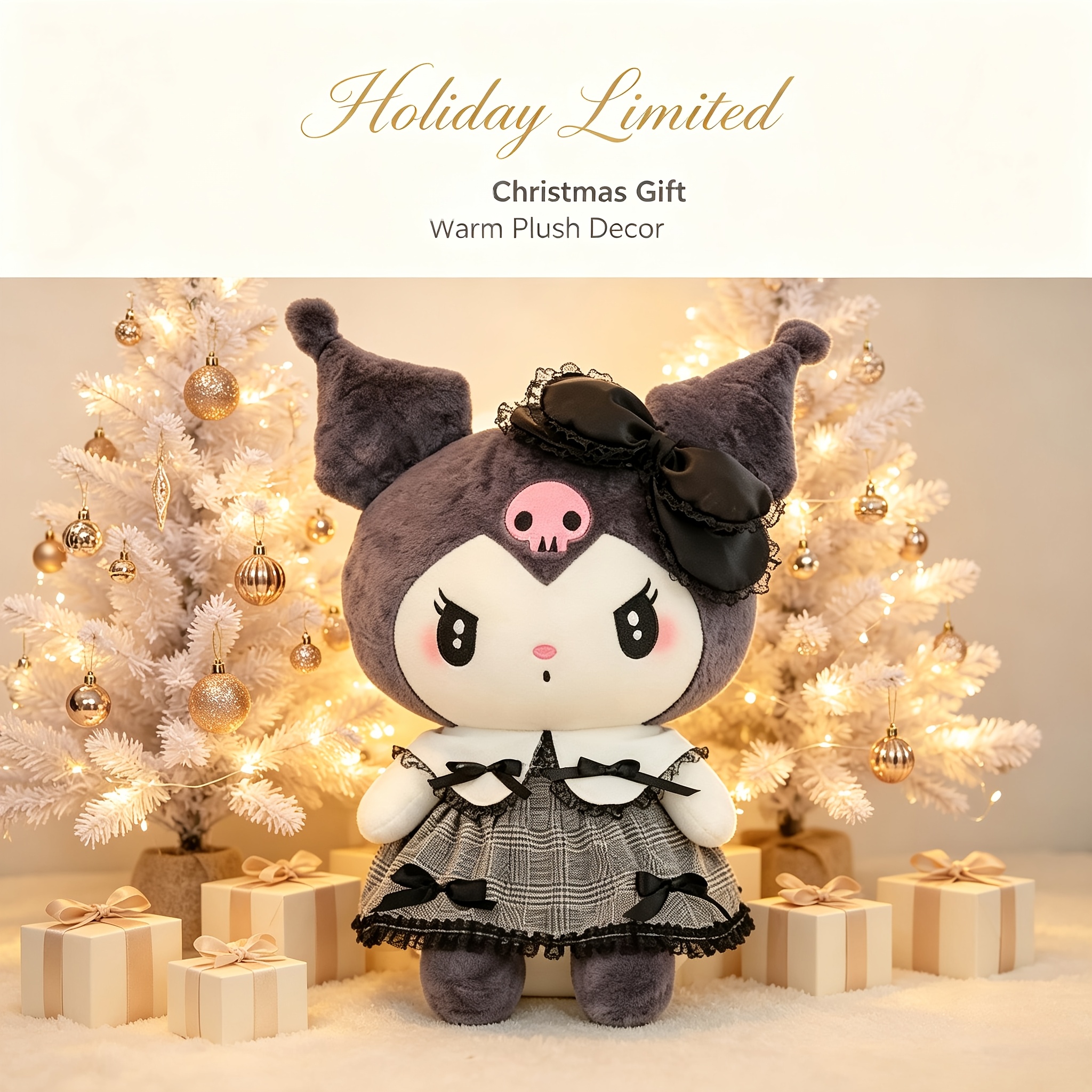 Plush Toys, Kuromi And Melody Plush Pillows, Soft Polyester Fiber Toy Dolls, Room Decorations, Christmas Gifts