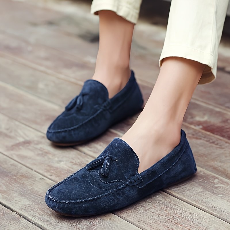TEMU Sneakers, Block Driver Loafers Men's Slip-on Low-top Shoes