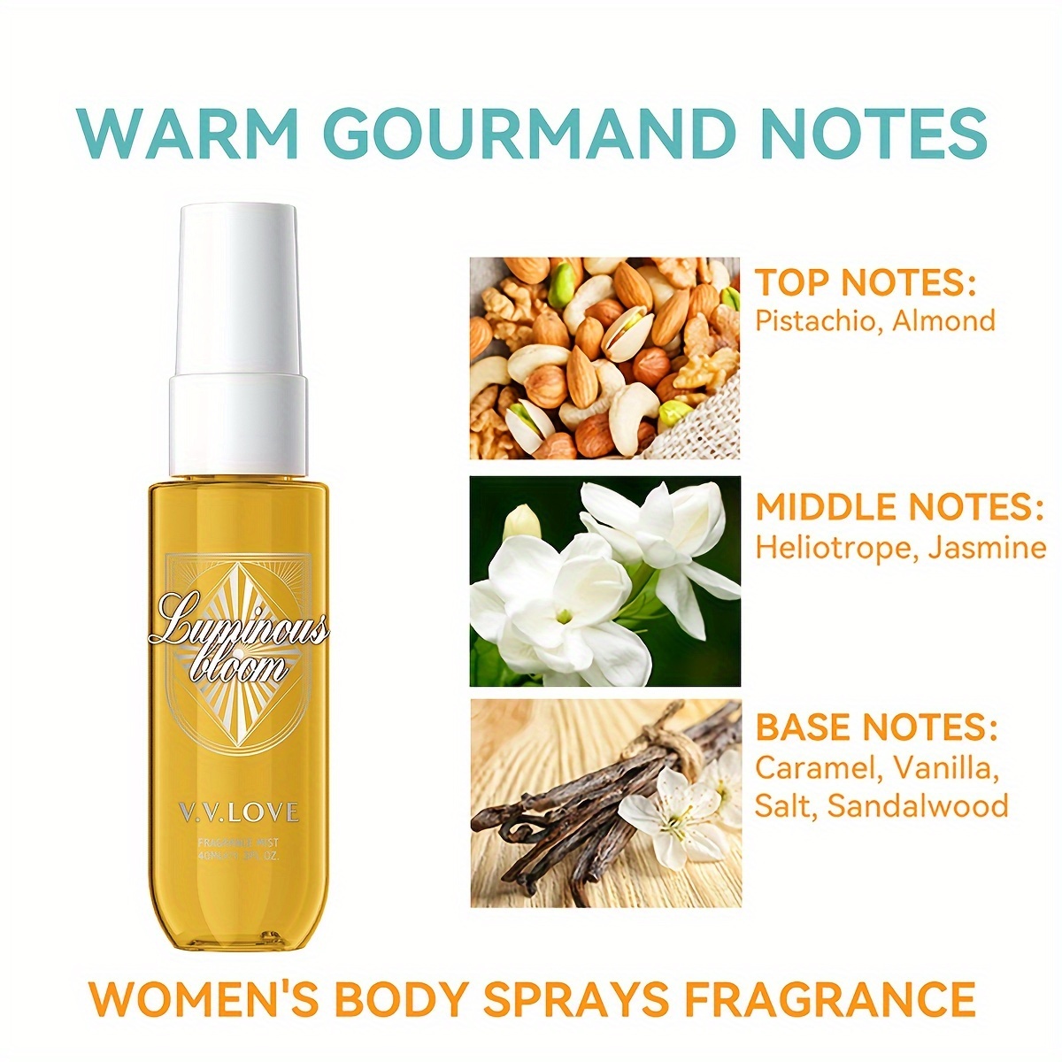 womens hair body fragrance mist spray gourmet notes caramel Temu