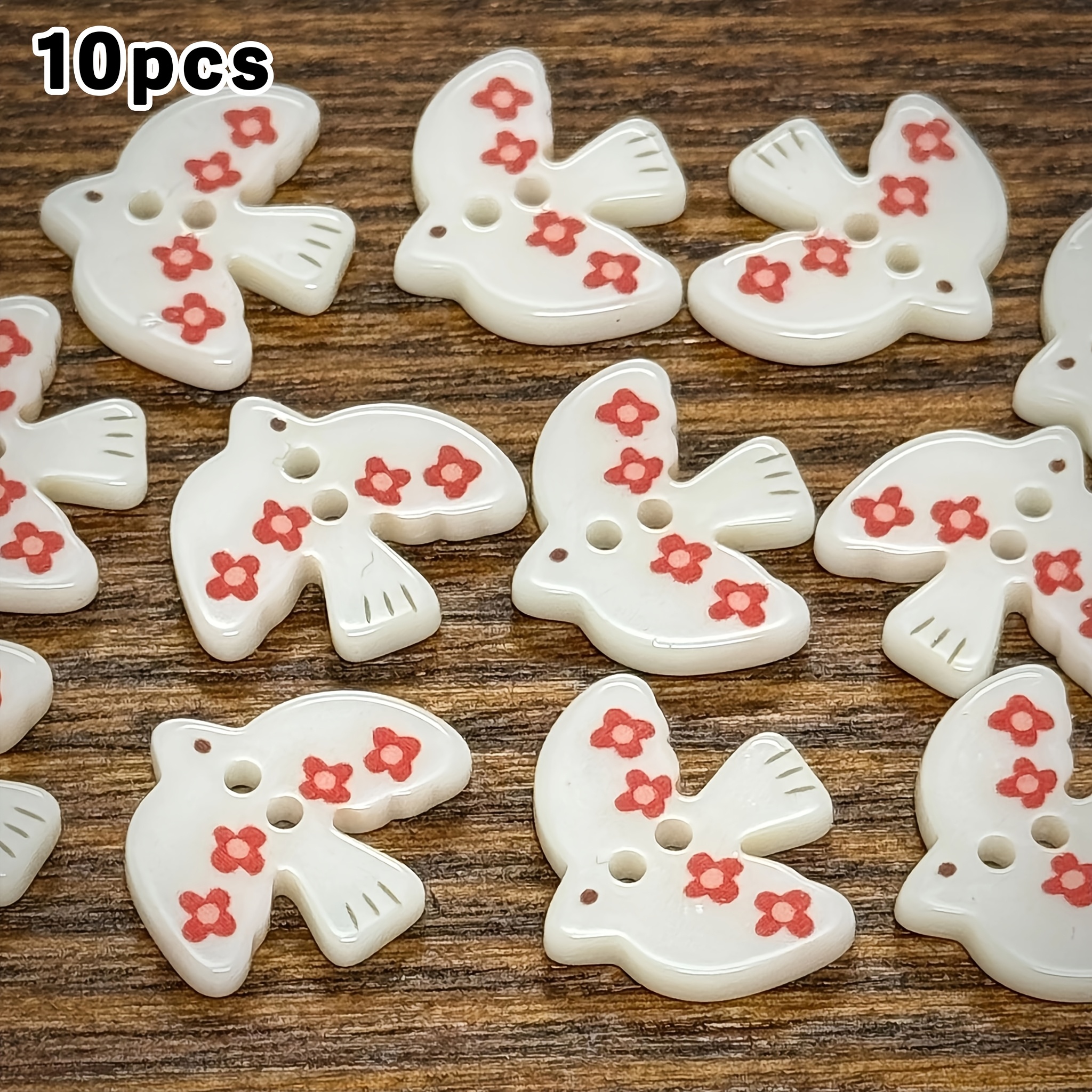 TEMU 10 piezas de botones con forma de y , accesorios de manualidades DIY para decoración de camisas, suéteres, chaquetas, botones de resina