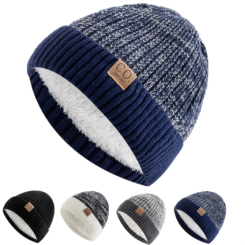 

Co Embroidered Acrylic Beanie With Fleece , Unisex Winter Warm Skull Cap, Knit Hat, High Stretch Fabric, With Pvc Coating And Polyester Fiber Filling, For Outdoor Sports Events