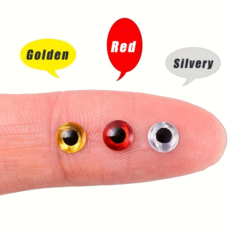 300pcs 3d bionic fly tying material lure eyes 4mm - Temu