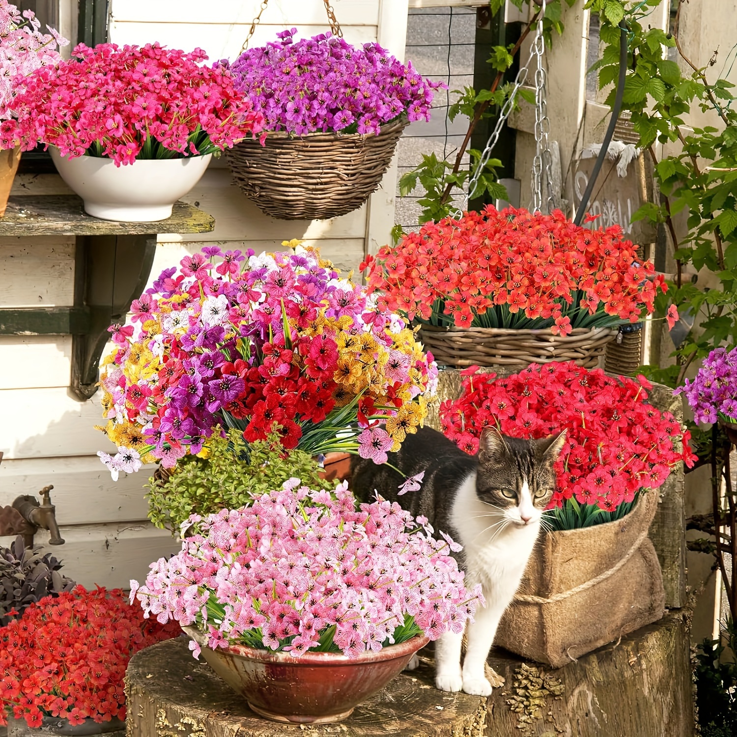 24 bündel künstlicher blumen innen außenbereich nicht