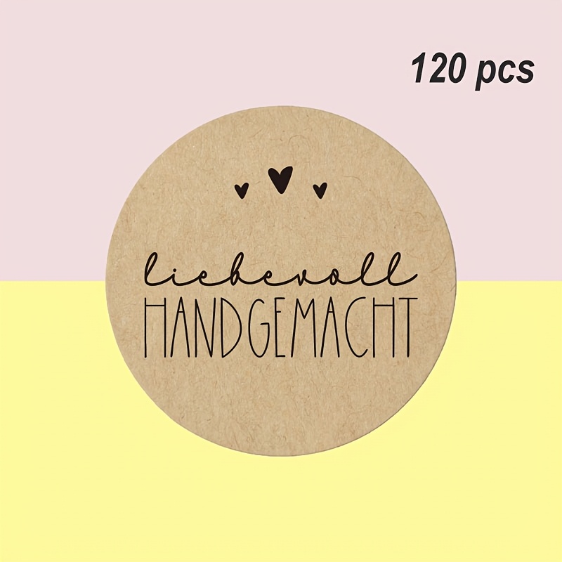 Image of 120pcs Handmade Stickers For Baking Treat Packaging And Gift Decoration Labels