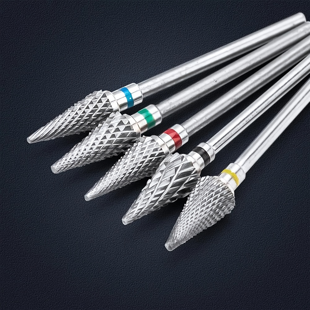 

Hard Alloy Nail Drill Bit, Milling Cutter Nail Drill, Suitable For Electric Nail File Cuticle Cleaning Tool, Steel Grinding Cuticle Remover Nail Tool