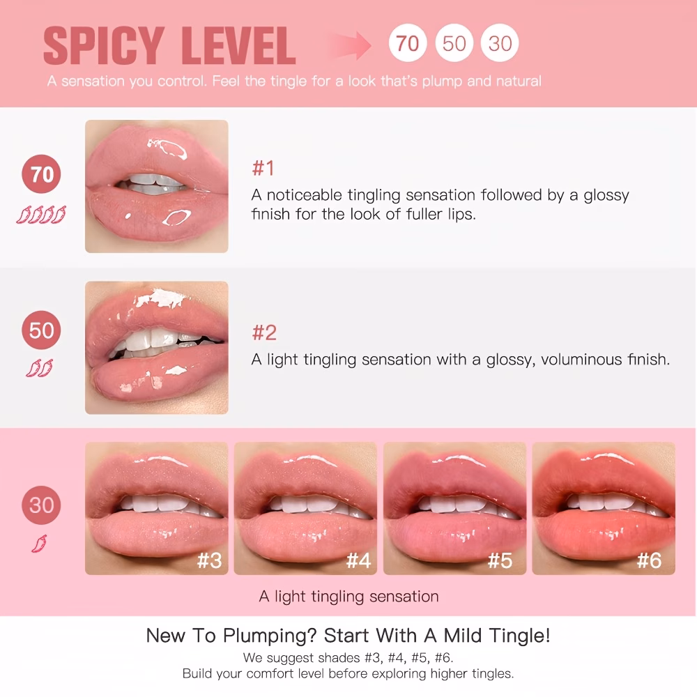 lakerain lip plumper plumping lip gloss oil plumping lip oil non dry glossy lip oil with light beige friendly formula lip moisturizer for all light beige types easy application post gloss care for full lips 7g 0 25oz Product details 1