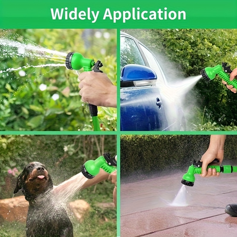 100ft garden hose outdoor cleaning water hose spray with 7 function high pressure nozzle portable lightweight hose suitable for yard car wash lawn rv Product details 5