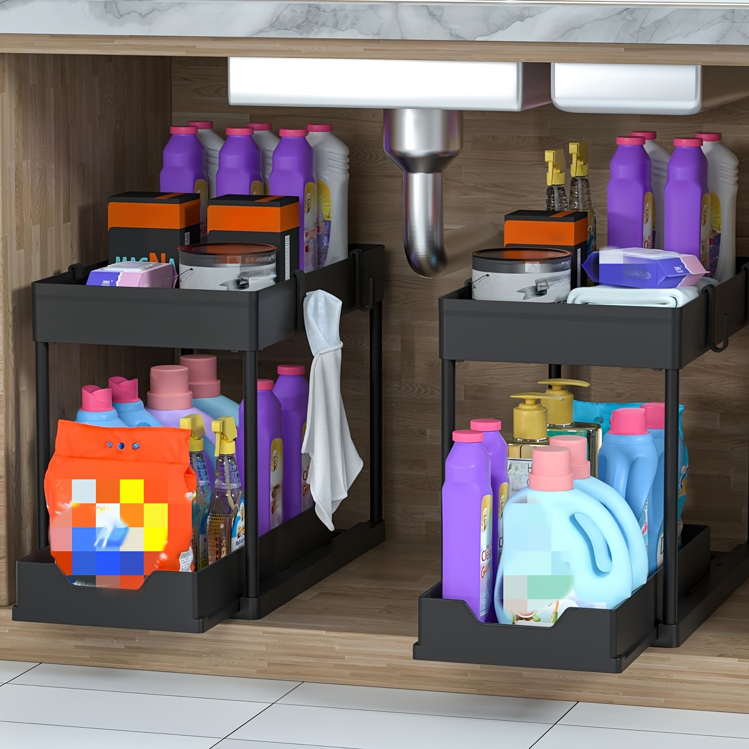 

2pcs Organizers And , 2 Sliding Bathroom Organizer , - Organizer ,