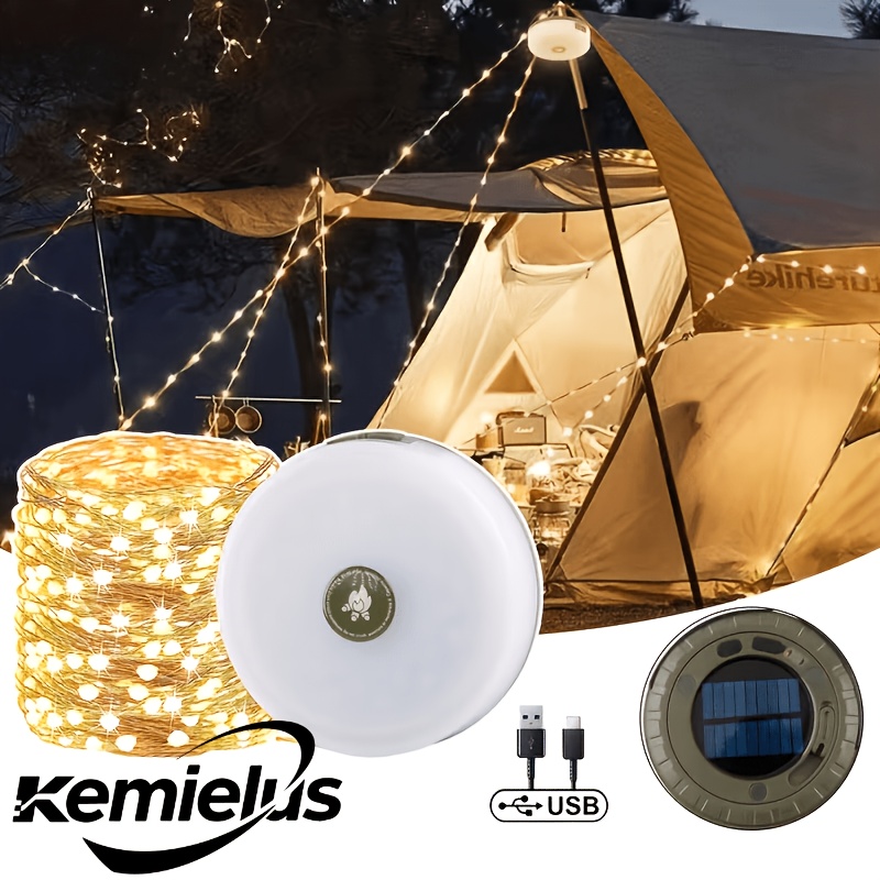outdoor lighting camping warm light string lights tent   lights solar charging led special collapsible handheld camping lamp