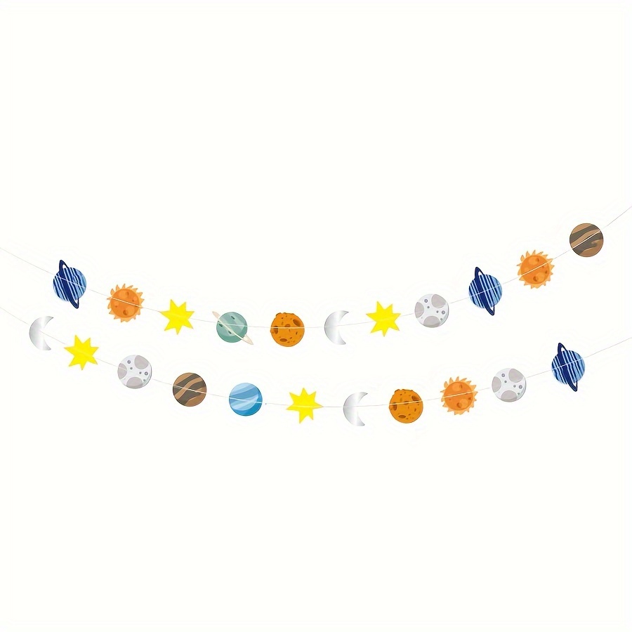 Image of Astronaut Paper Garland For A Birthday Party Backdrop Decoration