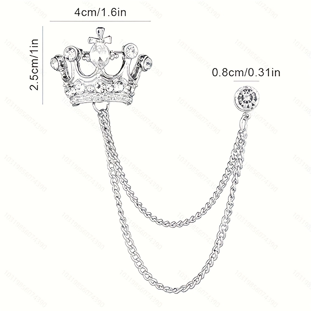 4pcs Elegant Men'S Lapel Pins Set - Golden Wing & Chain, Crown, Steering Wheel, Pegasus Design, Perfect for Tuxedos & Formal Wear, Formal Attire Accessories | Elegant Lapel Pins | Durable Alloy Pins, Lapel Pin Set