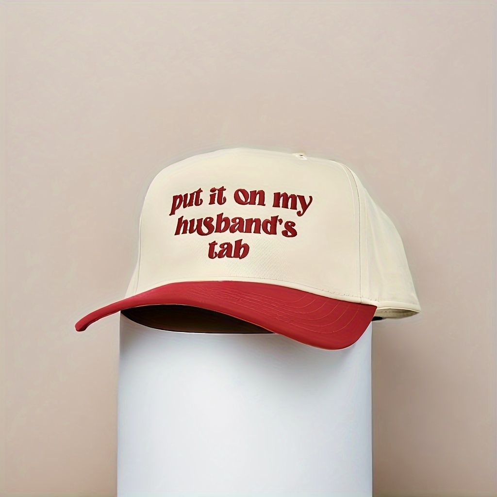 

-put It On My Husbands Tab-dad Baseball Caps Funny Adults Hiking Denim Baseball Hats For Men Women Trucker