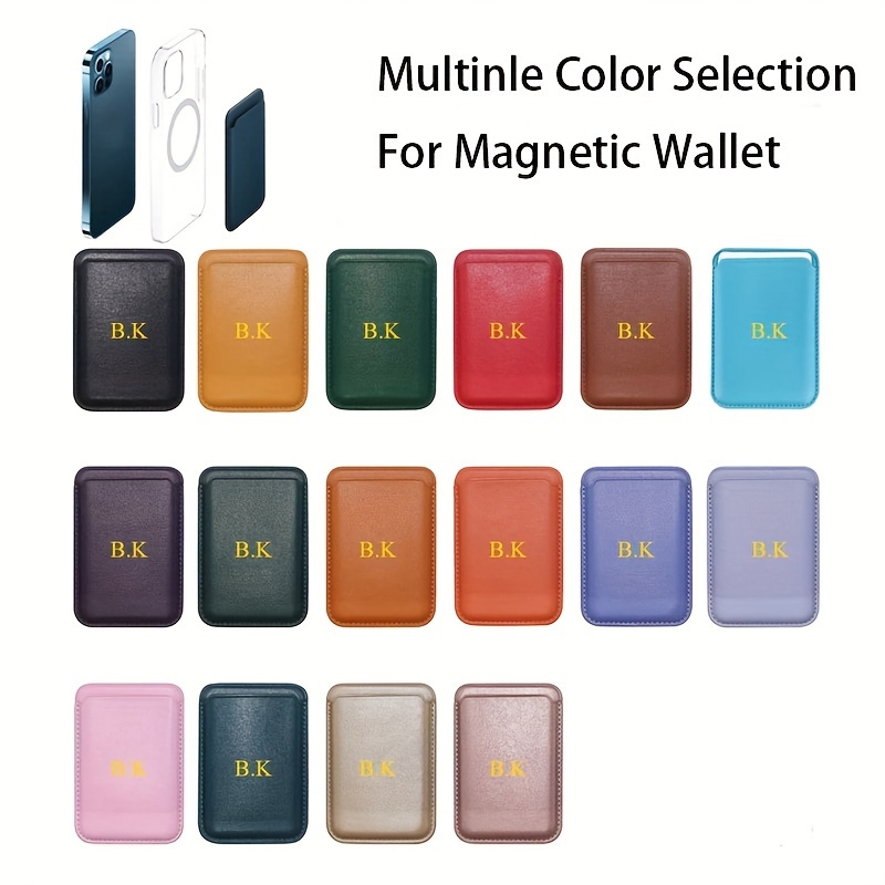 

Name Magnetic Wallet Card Holder For 15 14 Pro Max 11 Phone Case Accessories