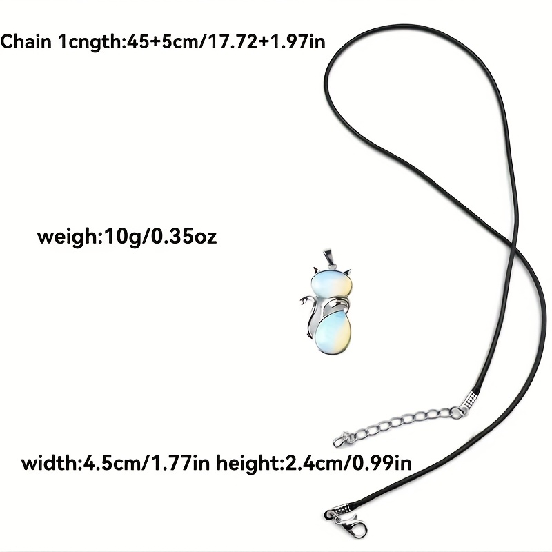 10pcs Natural Stone Cat-Shaped Pendant Ornaments Set