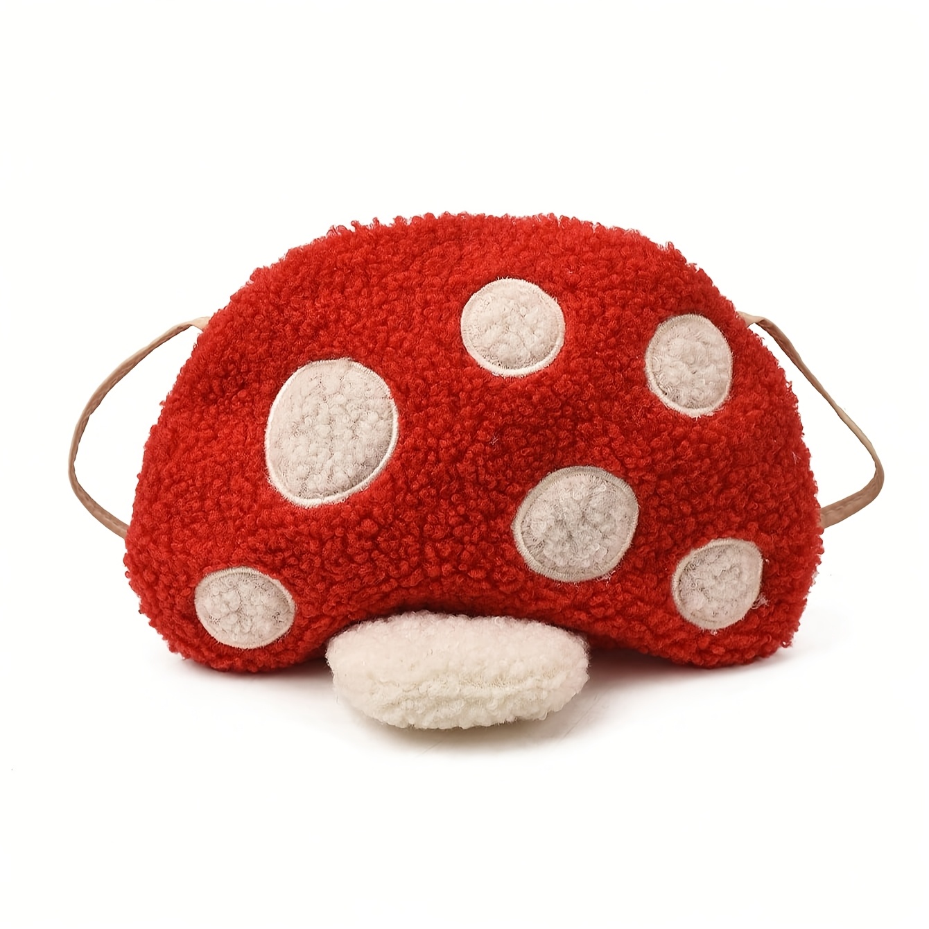 Image of Female Cartoon Mushroom-shaped Single Shoulder Bag, Soft And Cute Crossbody Bag, Suitable For Use In Autumn And Winter.
