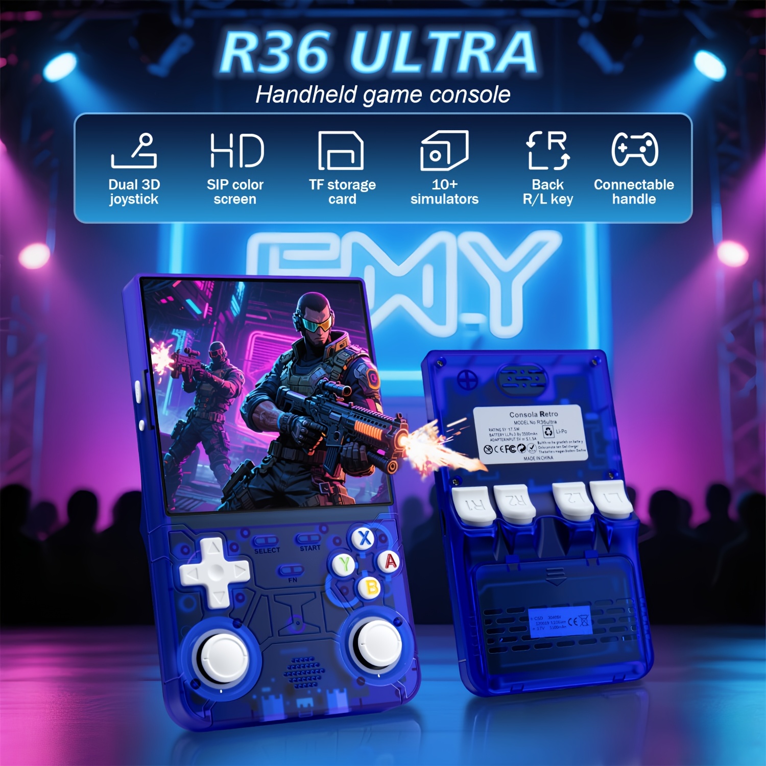 r36 ultra handheld game console features a 4 0 inch - Temu South