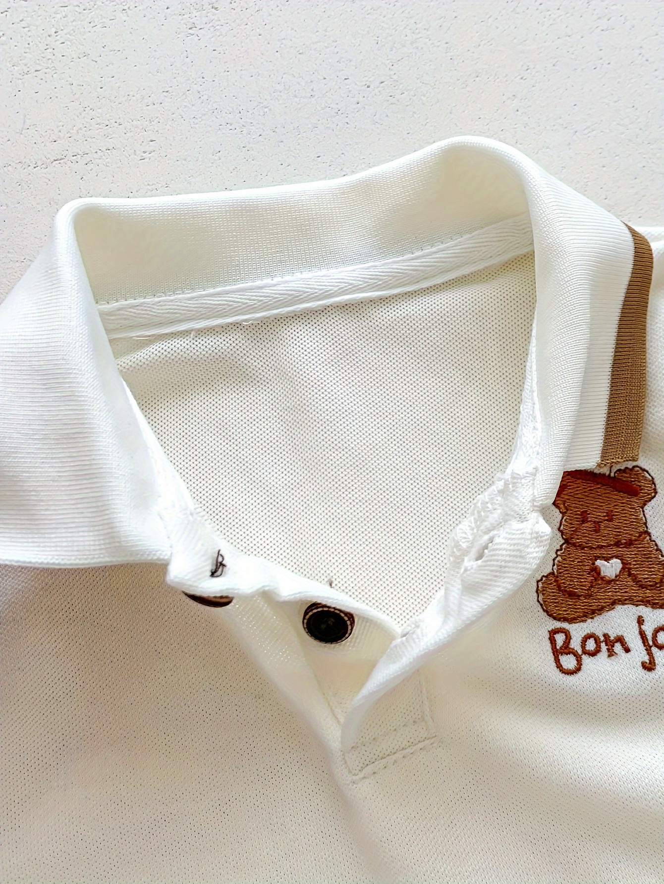 Cartoon Polo Shirt And Pleated Dress Set for Baby Girls in a Collegiate Style, for Outdoor