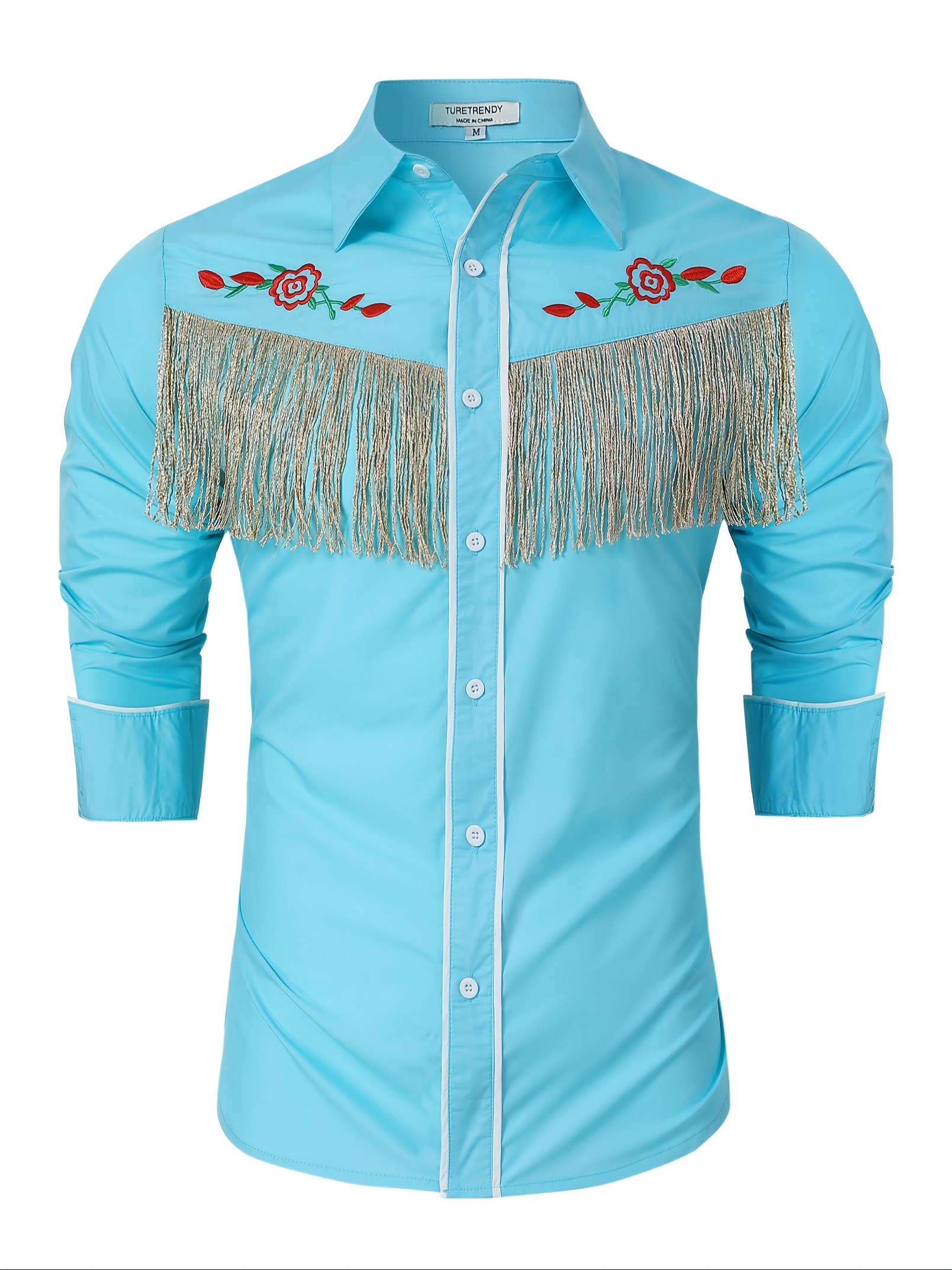 Chemise de cowboy western à manches longues en coton avec poches et boutons pression pour homme, Vert kaki 33, Petit