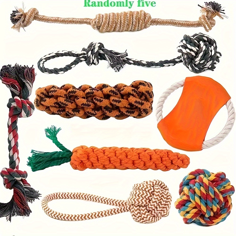 

5pcs Assorted Dog Toys For Breeds - And Teething Set