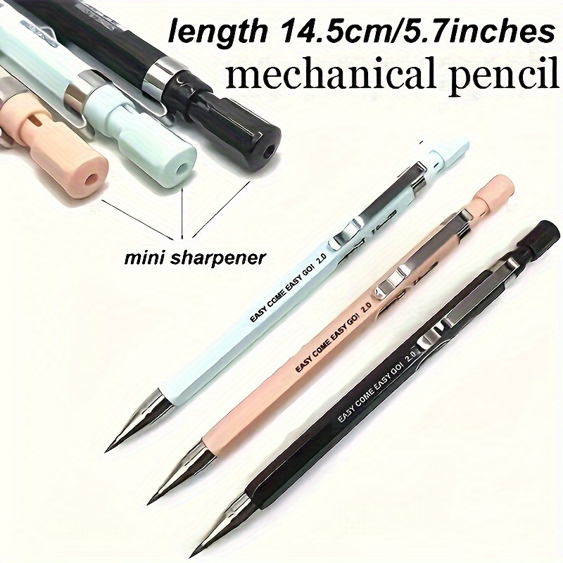 Multifunctional 2B Mechanical Pencil with Built-In Sharpener, 1+16pcs Set