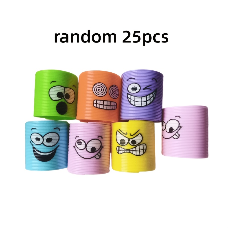 TEMU Cadeau pour Elle/Lui 25 Jouets à Ressort Amusants de Printemps, Mini Cerceaux Rebondissants Colorés, Jouets à Ressort Élastiques - Parfaits pour