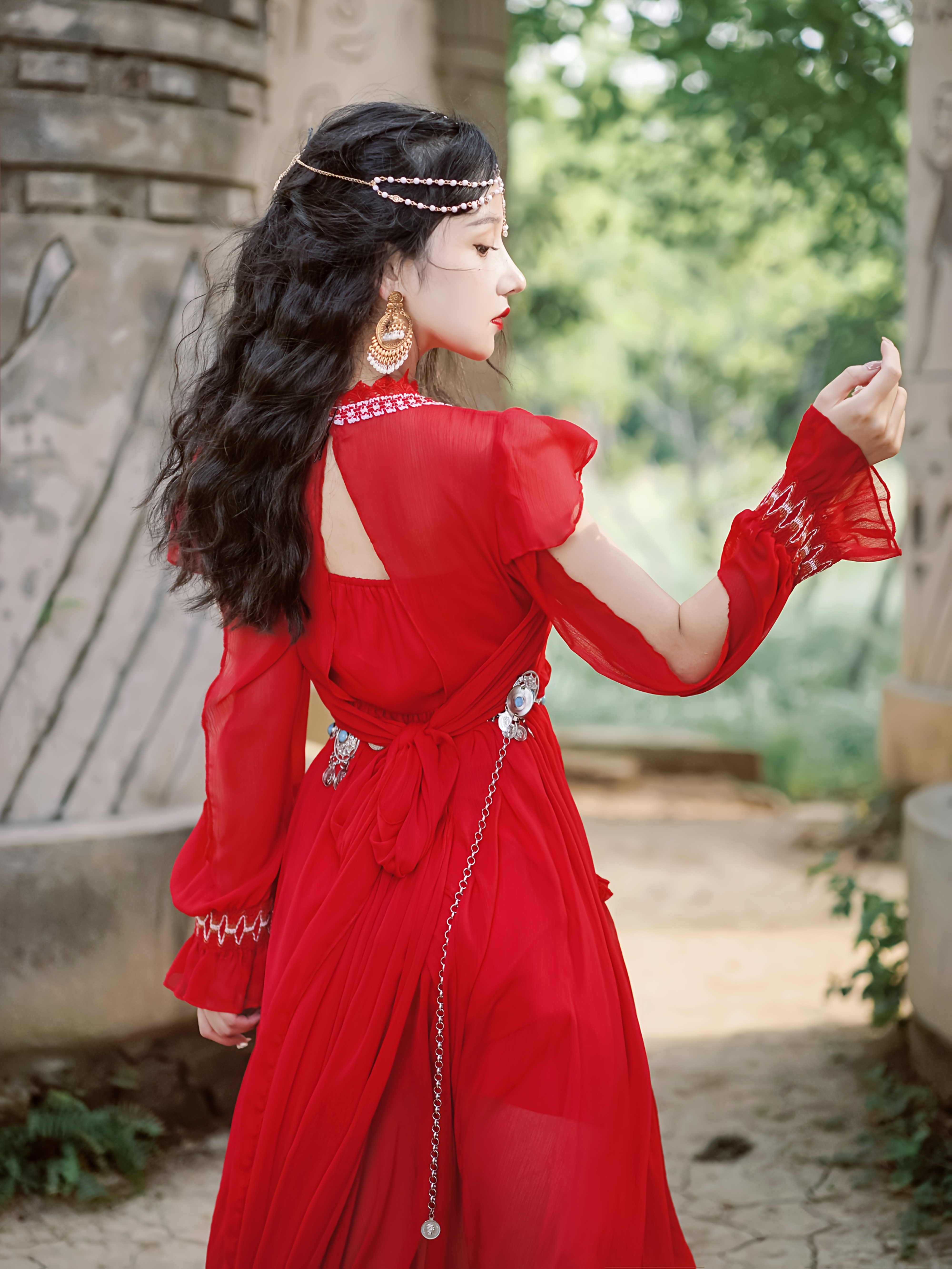 strapless open back dress Luxury Red Long Embellished Mermaid Feather Prom Dress Formal Gown 44 main image 1
