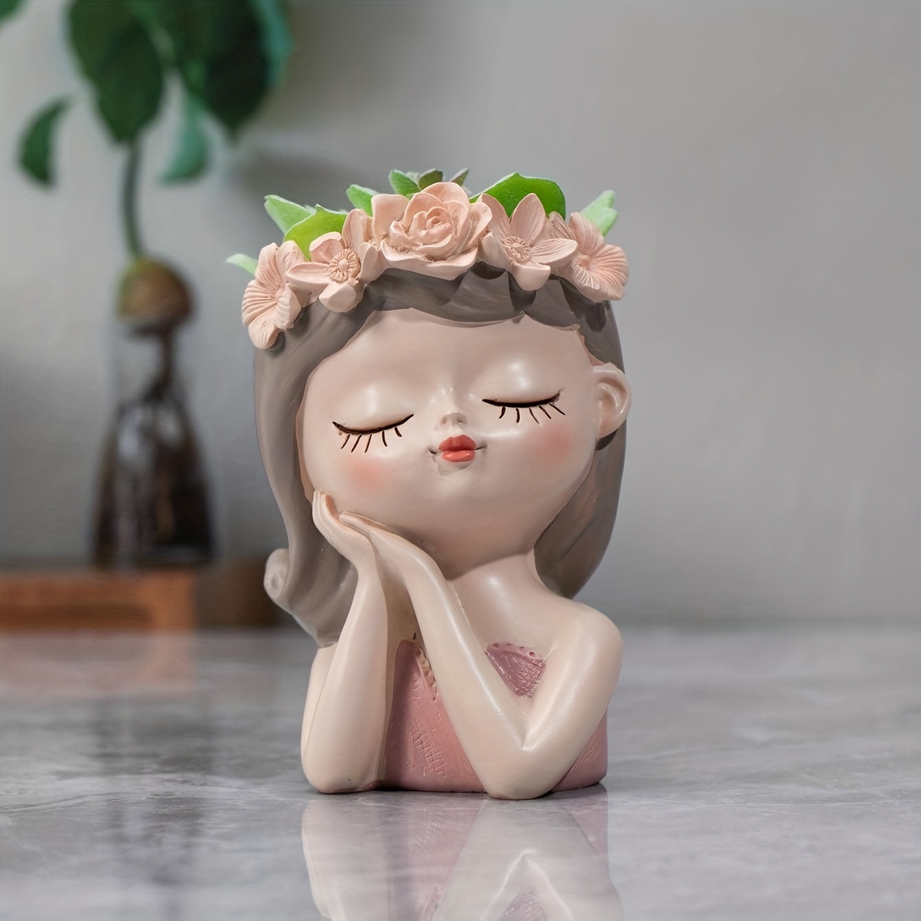 Girl Head Pots Elegant Women Bust Flower Vases - Temu Australia