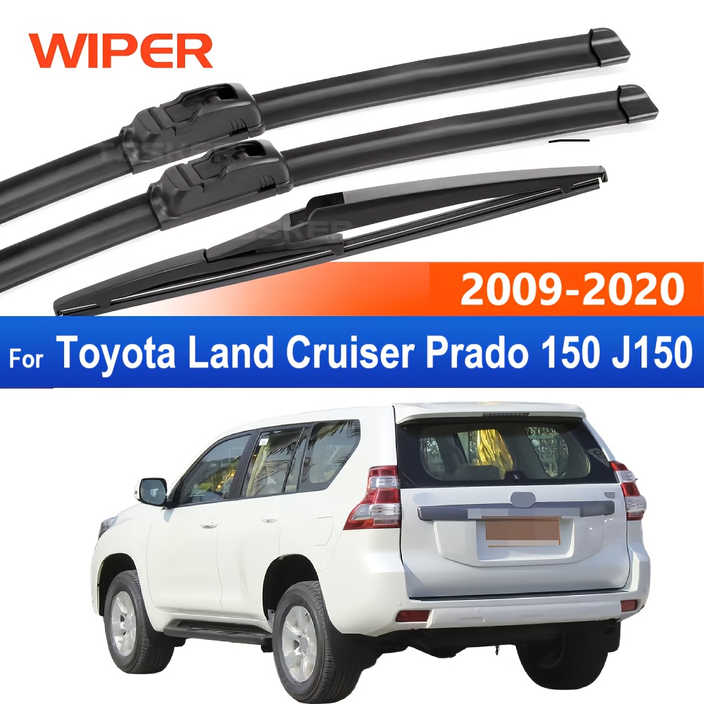 TEMU For Land Cruiser 150 J150 2009-2020 Front And Rear Windshield Wiper Blades, Car Cleaning Supplies, Aerodynamic Design, , Durable Material,