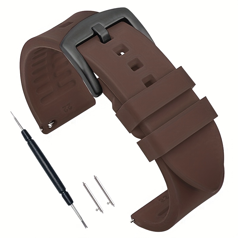   silicone watch strap in sporty style soft and comfortable with   release and a   for 18mm 19mm 20mm 21mm 22mm   tools   camping and  