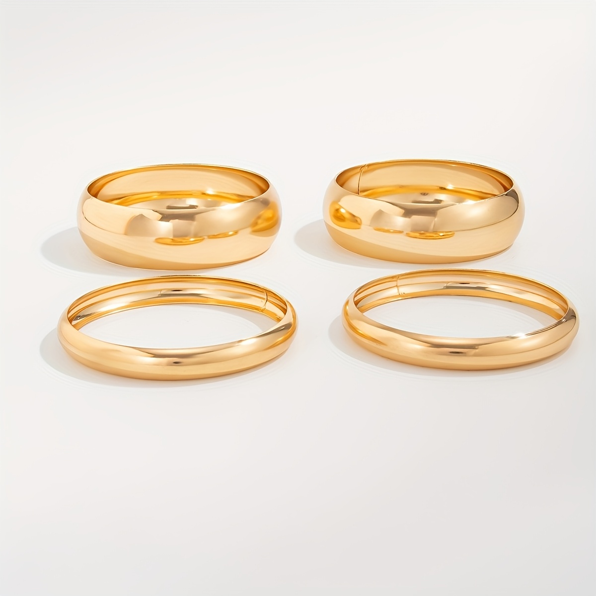 Festive Minimalist Chunky Bracelet Set, 3pc
