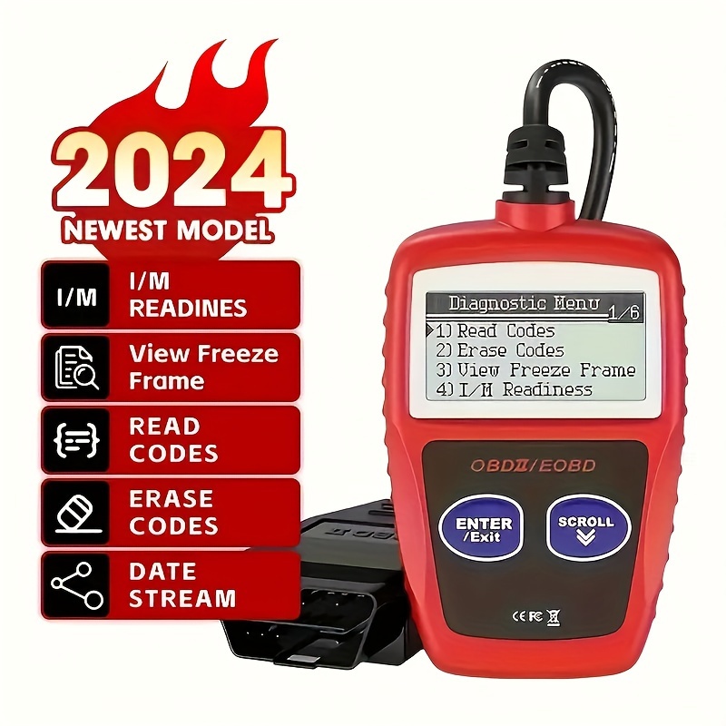 

Classic Enhanced Universal Obd2 Scanner Car Engine Fault Code Reader, Check Engine Light And Emission Monitor Status, Obdii Can Diagnostic Scan Tool