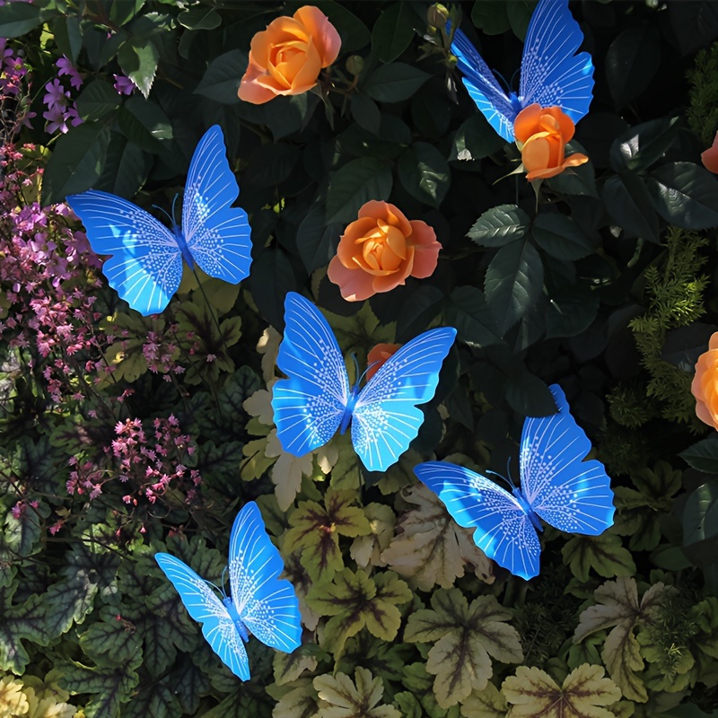 

10pcs 3d Butterfly Stakes Decor, Colorful Butterfly Stakes For Garden Yard Planter, Outdoor Decoration, Patio Decor, Flower Pots Bonsai Decoration