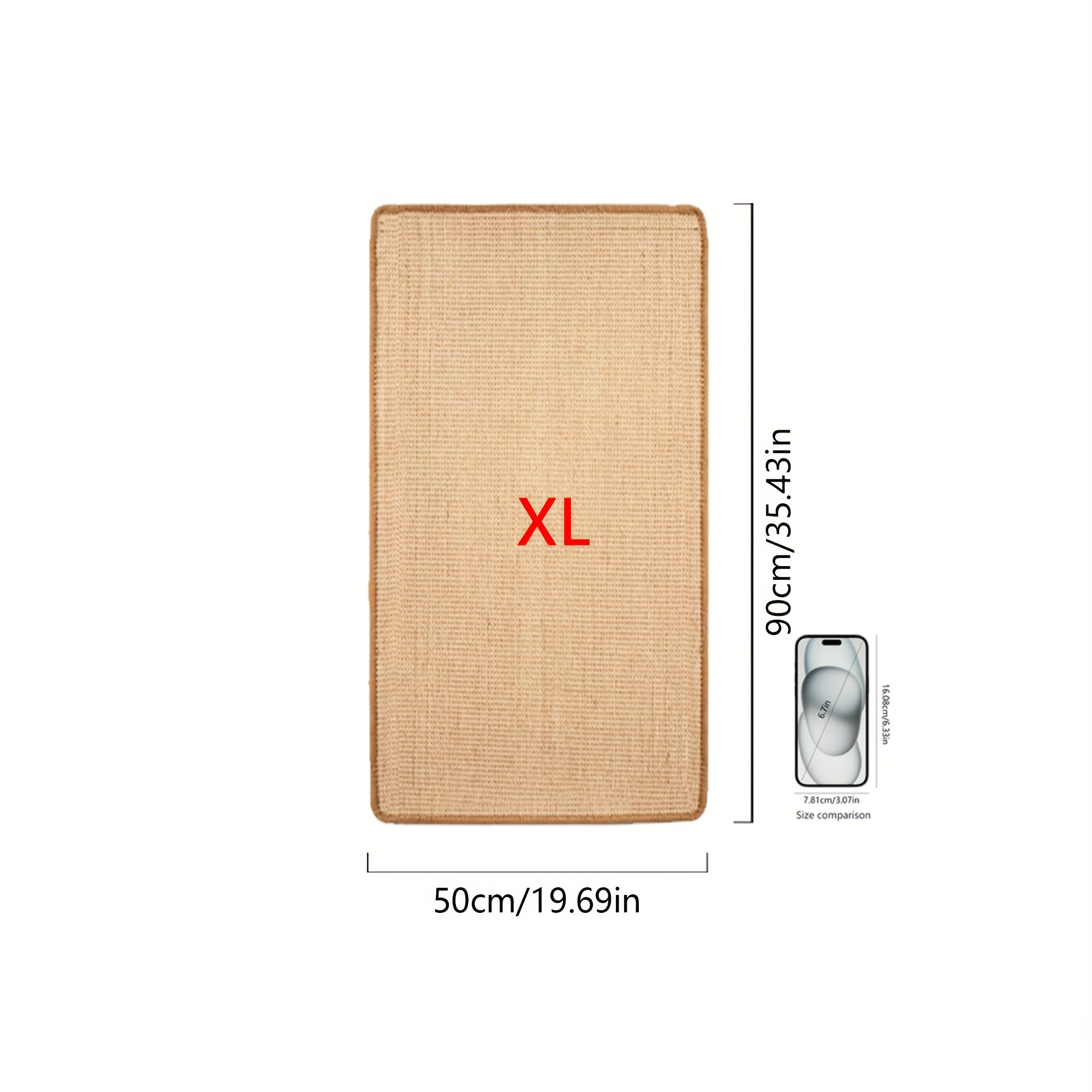 TEMU 1pc Cat Scratching Board Mat, Sisal Cat Scratching Mat Scratching Mat Protects And Sofas Pet Furniture Accessories, Modern Pet Accessories,