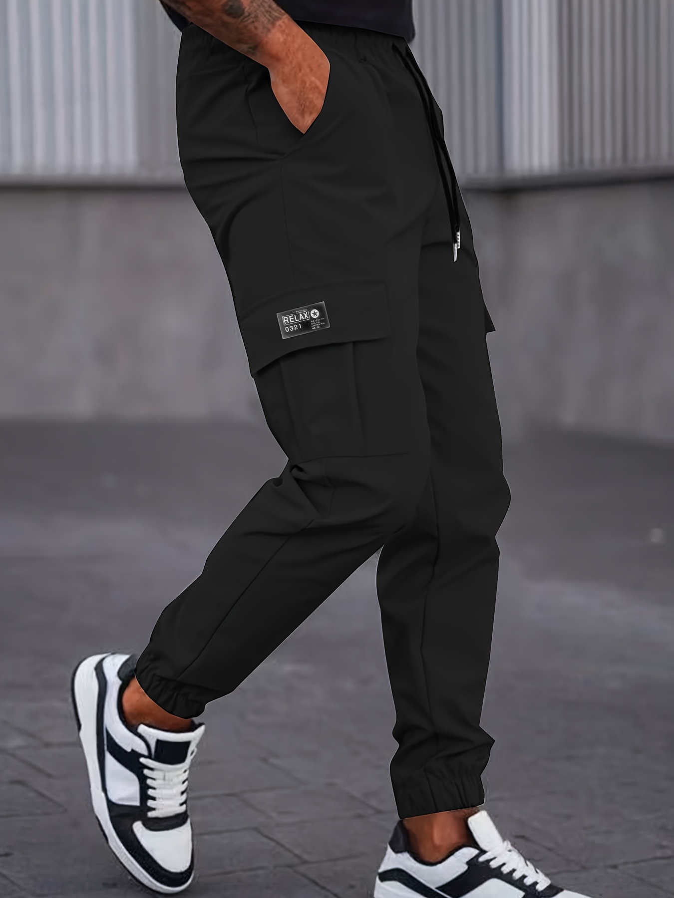 Pantalon Cargo Homme Jogger Respirant - Taille M à 3XL - À Cordon - Polyester - Neuf Avec étiquettes
