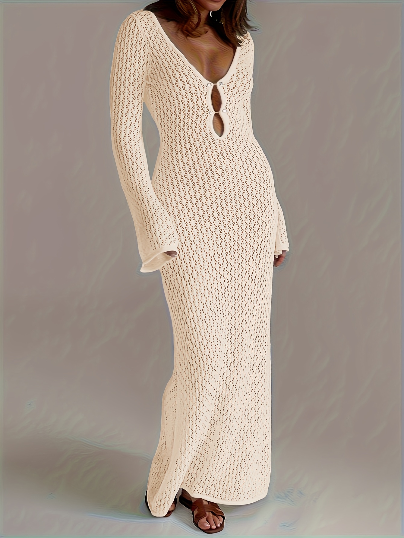 beach dress shoes women July Yellow Knit Mini Dress - US 4