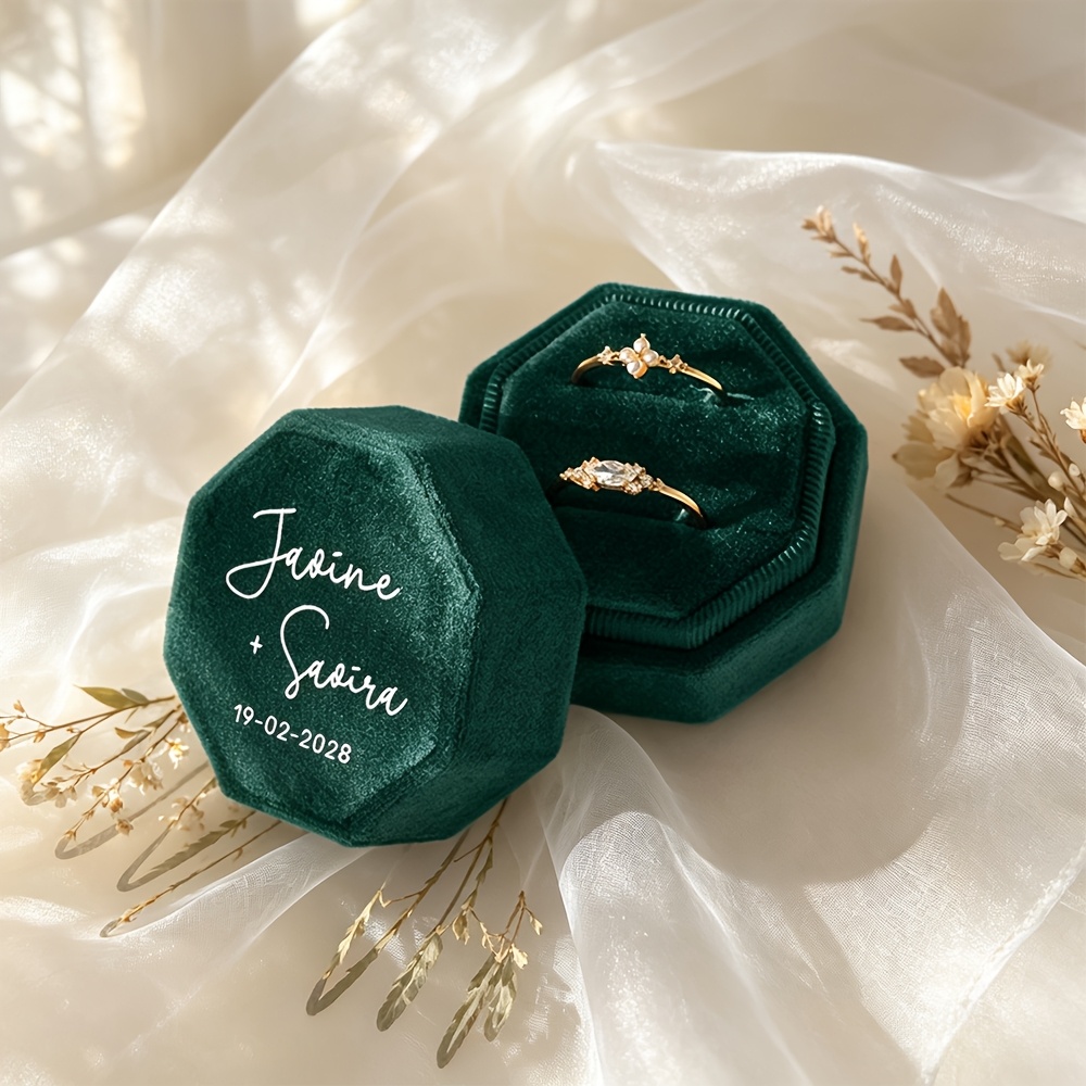 Luxury Custom Engravable Octagonal Ring Box