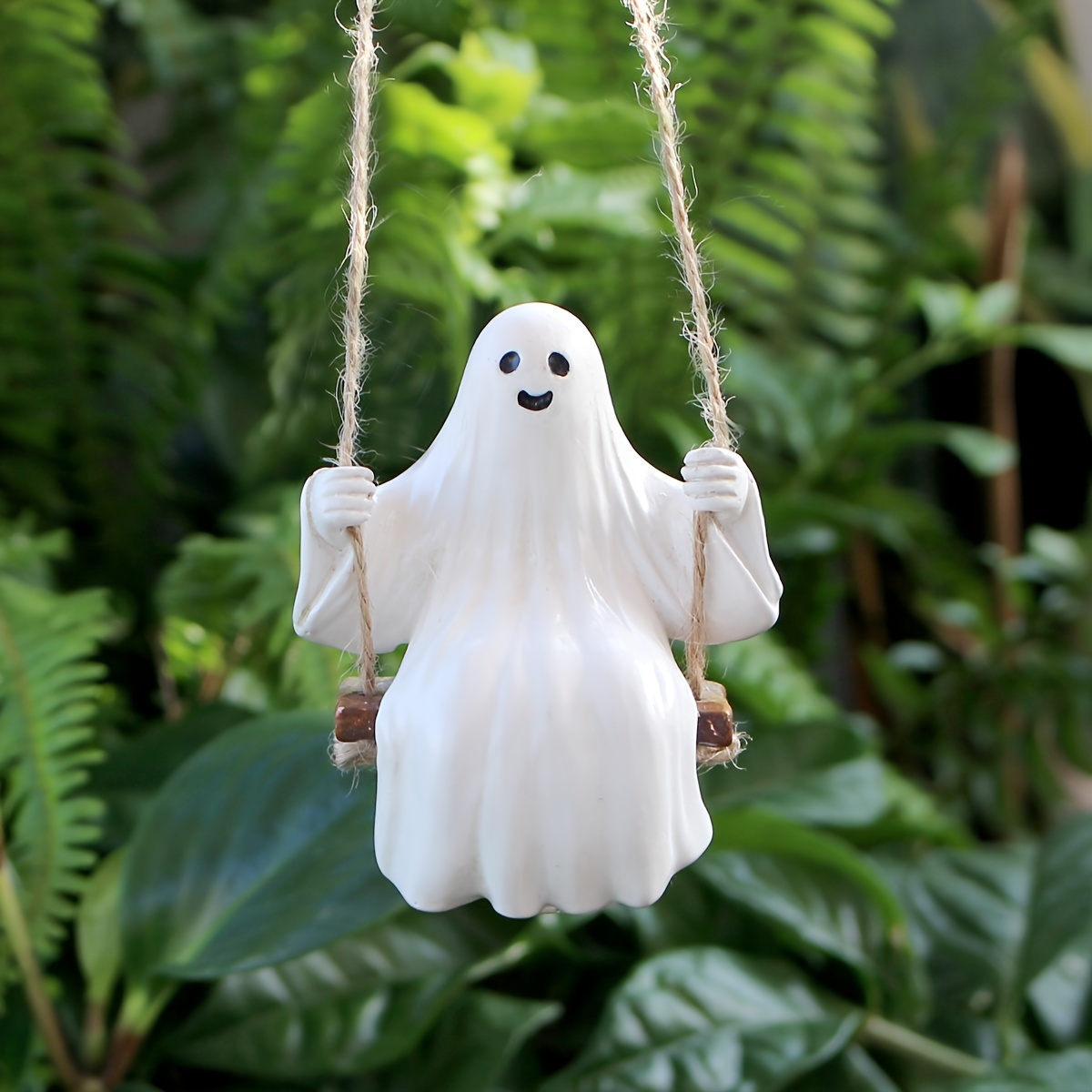 

Spooky Swing Ghost Resin Ornament - Perfect For Halloween, Garden & Home Decor | No Power Needed