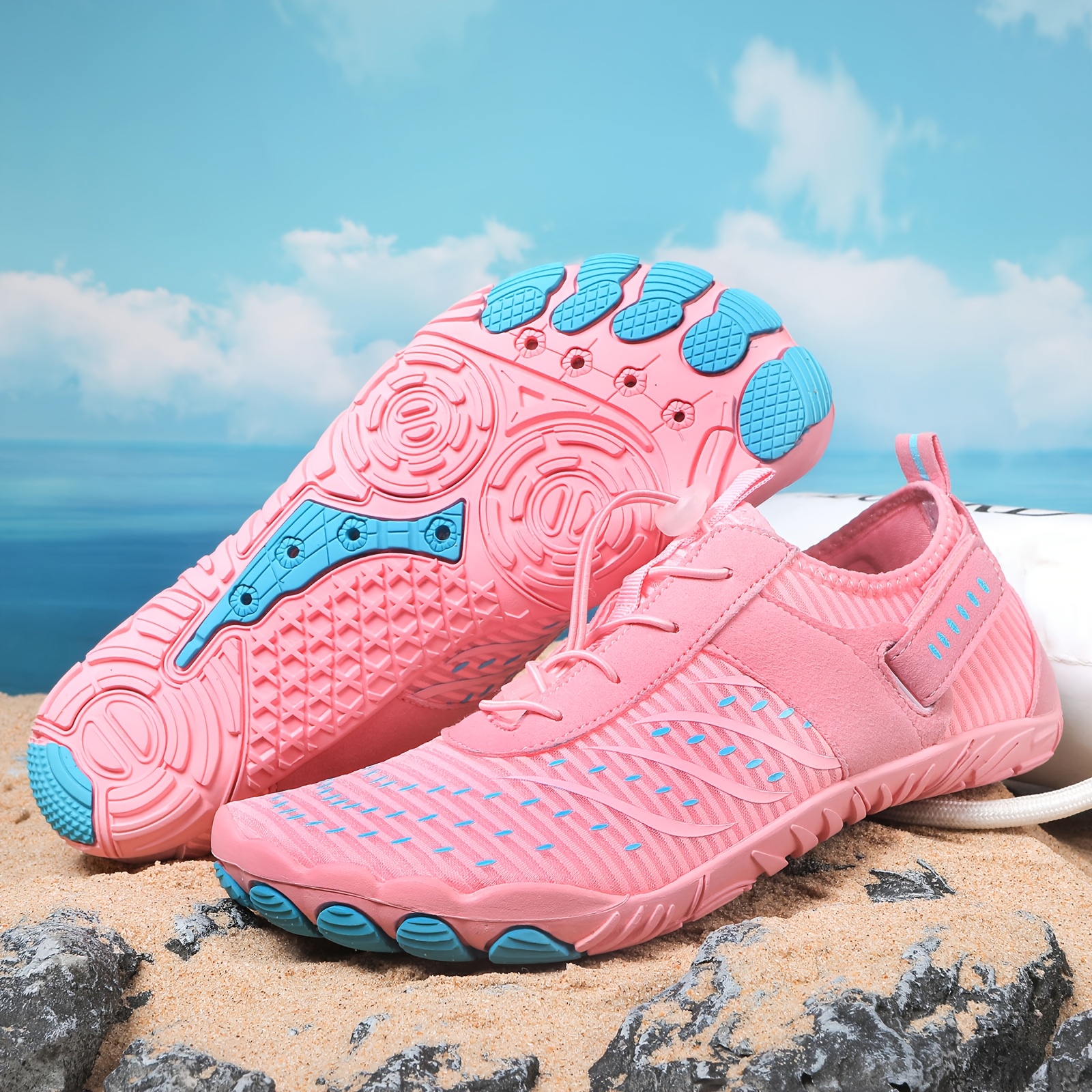 Outdoor Quick-Dry Soft-Soled Beach Shoes, Breathable Toe-Post Design