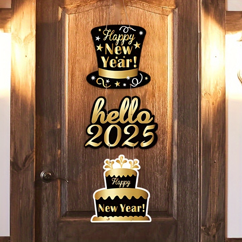 

1set 2025 New Hanging Decorations, And Pendants, 2025 , No Needed, , For , New 's Eve Decor