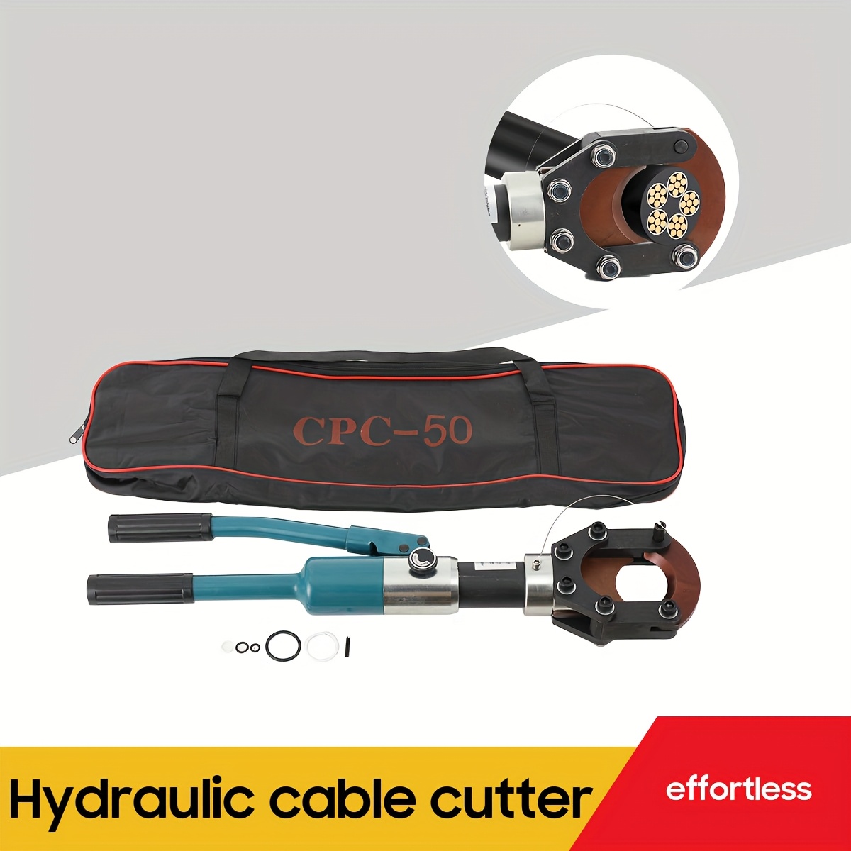 Image of Hydraulic Shears For Cutting And Cables, Including Phone Cables, With A Cutting Capacity Of 70kn And A Opening Of 50mm