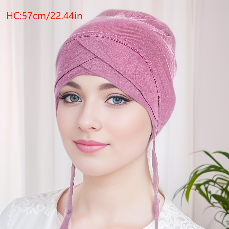 Women's Adjustable Double-Layer Head Wrap Scarf, Comfortable & Versatile