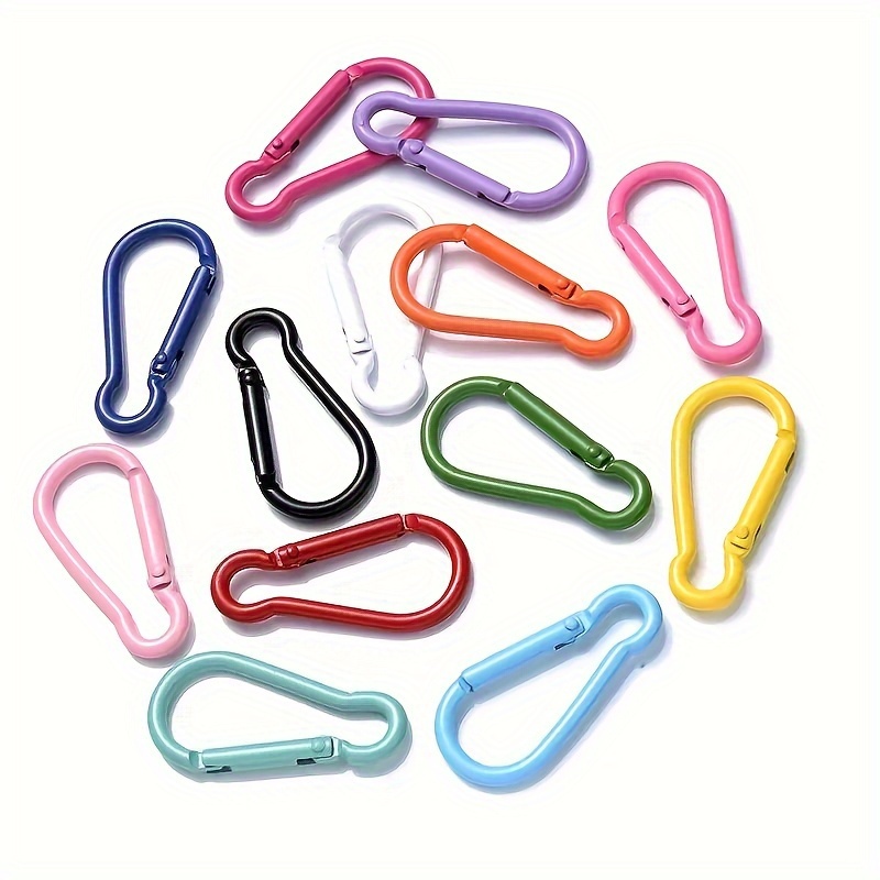 E-shop 11-teiliges Set langlebige Aluminiumlegierungs-Karabinerhaken - Verschiedene Farben, geeignet für Camping, Reisen und Outdoor-Zubehör