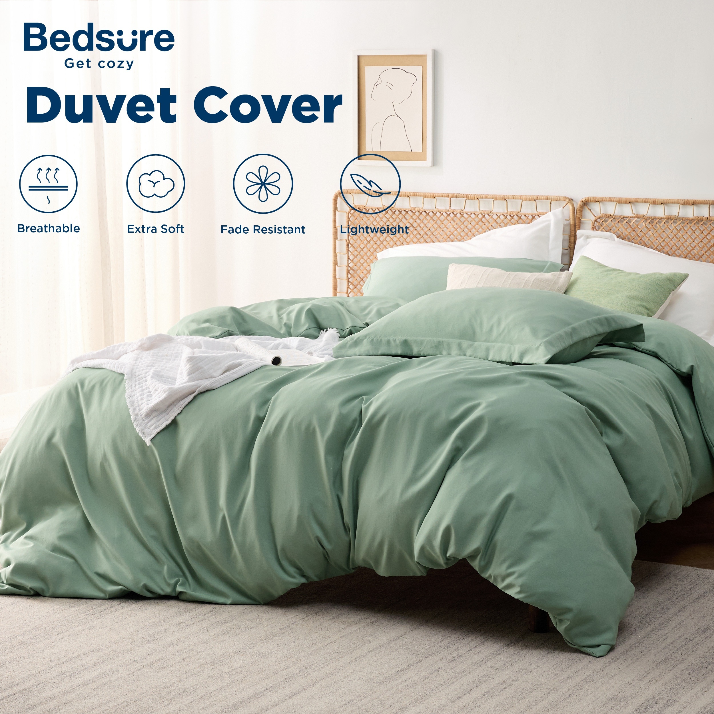 

3pcs Duvet Cover, Cooling Bamboo & Polyester Duvet Cover Set, For Bedroom Decor, Soft Comfortable Bedding Set With Duvet Cover, Pillowcase, Without Core, Dorm Bedding For College Set