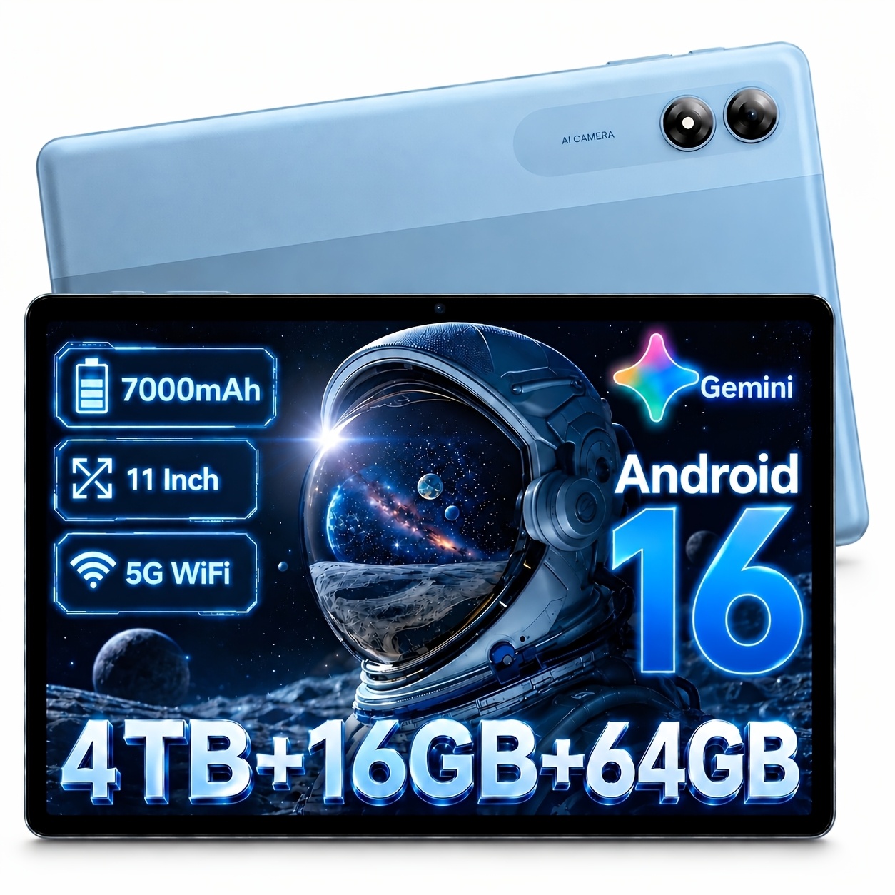 TEMU New 2026 Tablet, 11in Hd Large Screen, Unisoc Five-core High-performance Cpu, 16gb (4+12)gb +64gb Rom (4tb Expandable), 13mp + 5mp Cameras/,