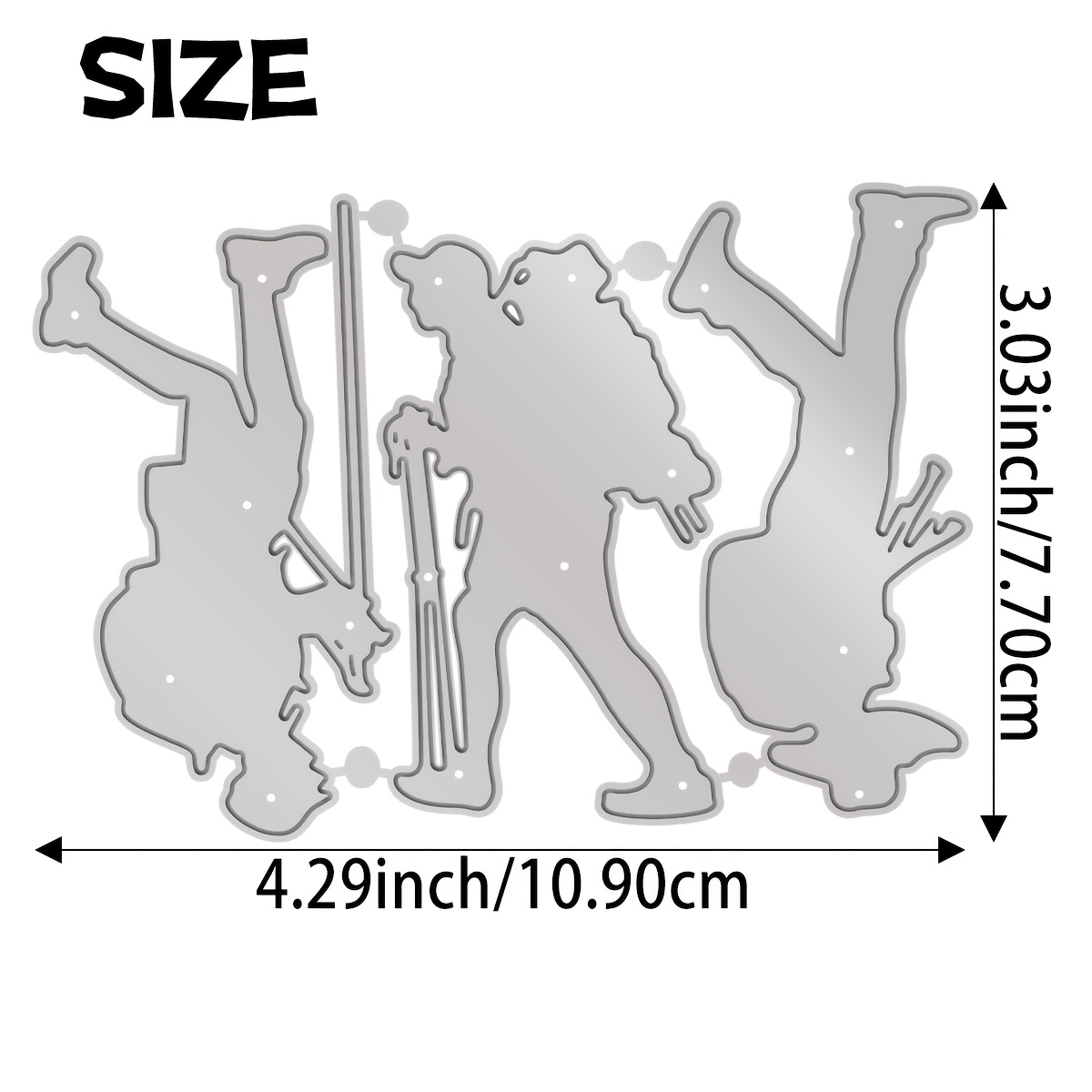 TEMU Metal Die-cutting Tool For Mountaineers - An Embossing Template Ideal For Greeting Cards, Photo Frames, And Decorative Photos. Great For Paper