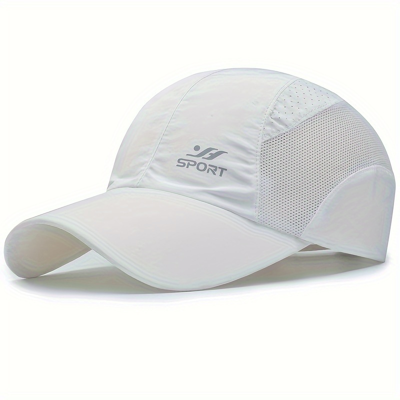 

1pc Unisex Quick-drying Outdoor Cap, Lightweight Breathable Mesh Peaked Hat, 1 Size Fits All