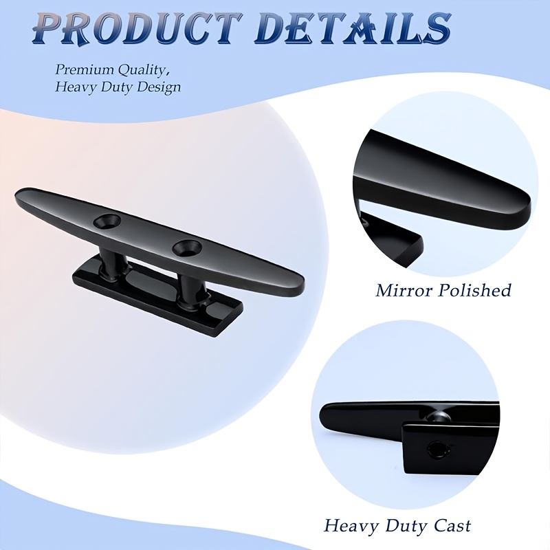 4pcs Open Base Dock Cleats, Marine Dock Cleats for Boats