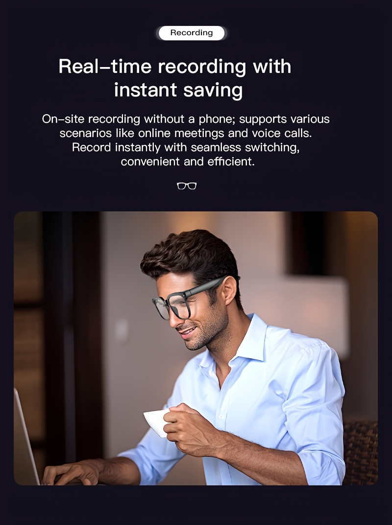 valentines day gifts 4k camera smart glasses ai smart glasses with real time translation object recognition open ear audio ultra   ideal for outdoor cycling work travel   to     hd audio Product details 7